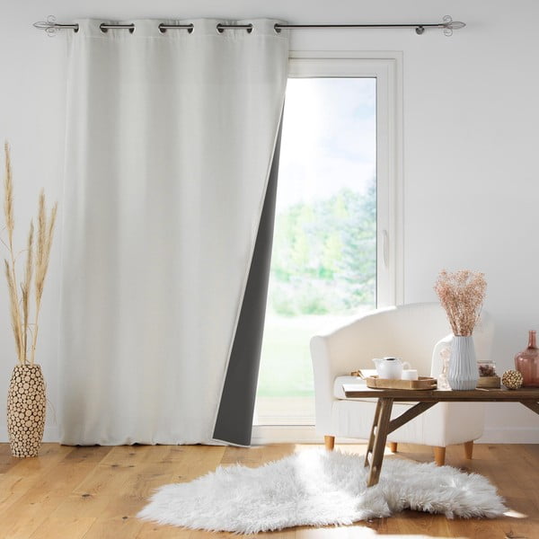 Kremowa zasłona wygłuszająca 140x260 cm Jupiter – douceur d'intérieur-image-3