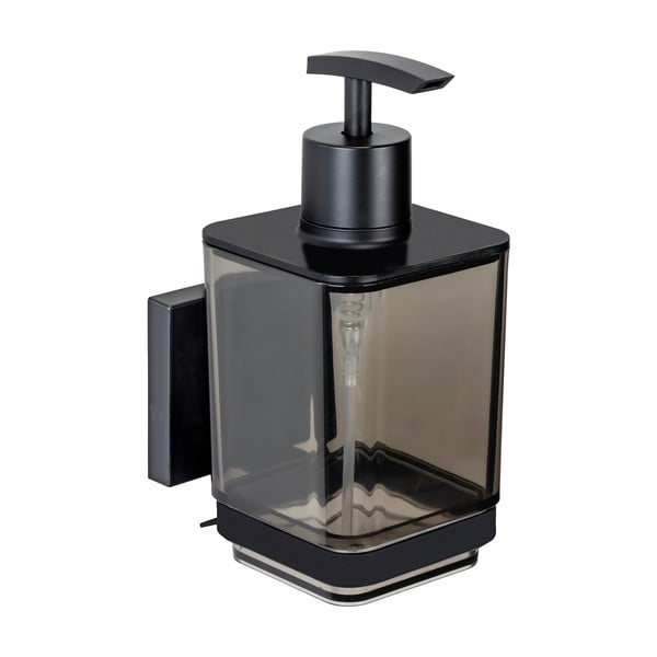 Czarny samoprzylepny plastikowy dozownik do mydła 340 ml Quadro – Wenko-image-3