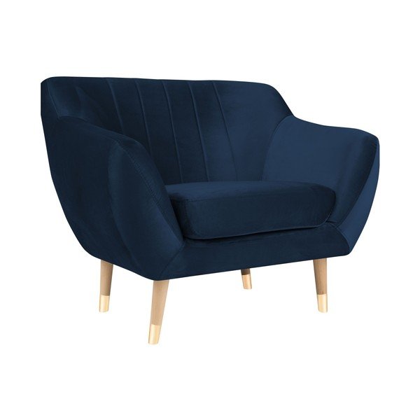 Granatowy aksamitny fotel Mazzini Sofas Benito-image-2