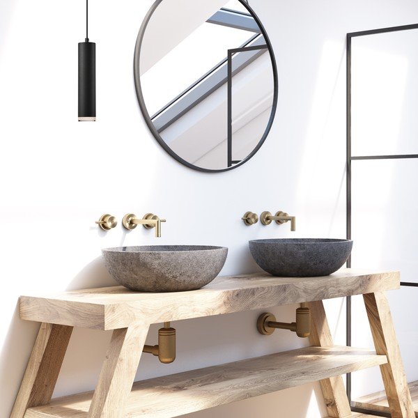 Czarna lampa wisząca − LAMKUR-image-2