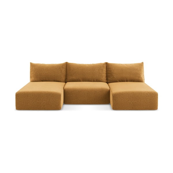 Pomarańczowy rozkładany/ze schowkiem narożnik Kalena – Makamii