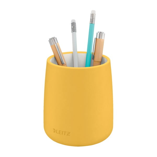 Żółty ceramiczny kubek na długopisy Leitz Cosy-image-2
