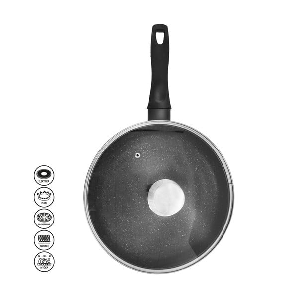 Patelnia aluminiowa z pokrywką ø 28 cm Grande – Orion-image-4