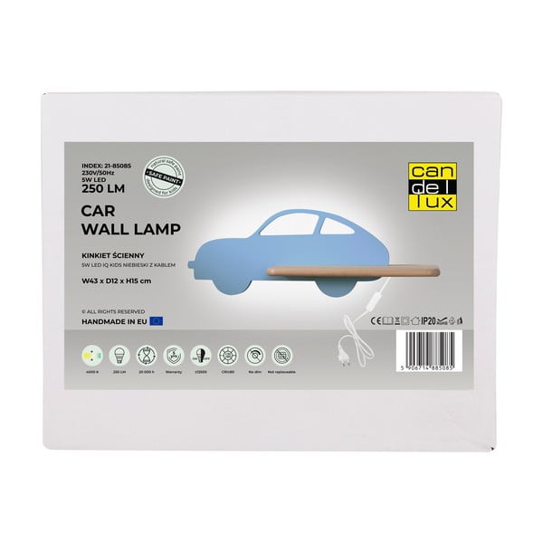 Niebieska lampa dziecięca Car – Candellux Lighting-image-2