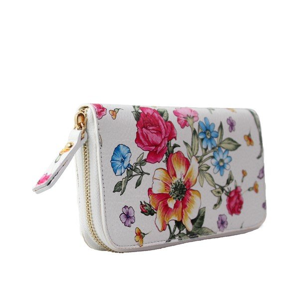 Kwiecisty portfel skórzany Chicca Borse Flowerina-image-1