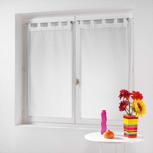 Białe firanki z woalu zestaw 2 szt. 60x90 cm Poupette – douceur d'intérieur-image-2