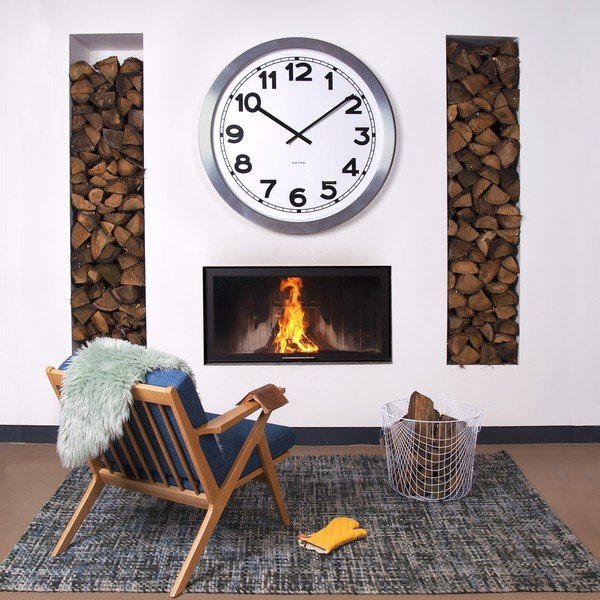 Biały zegar Present Time Giant Numbers-image-1