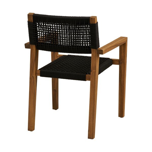 Czarne drewniane krzesło ogrodowe Anzio – House Nordic-image-4