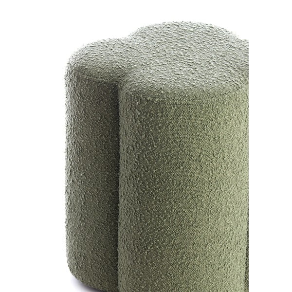 Zielony puf z materiału bouclé Nalani – Light & Living-image-3