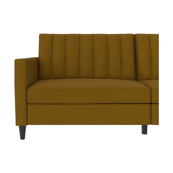 Żółta rozkładana sofa 86 cm Celine – Støraa-image-1