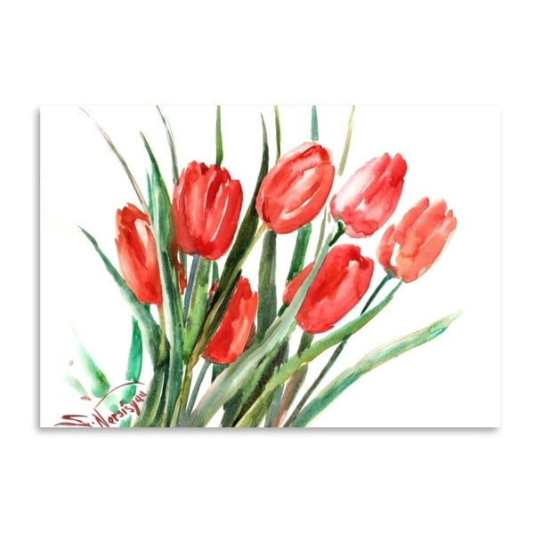 Plakat Red Tulips (projekt Surena Nersisyana), 60x42 cm