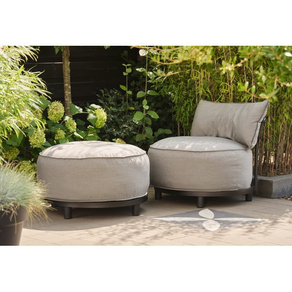 Jasnoszary tapicerowany fotel ogrodowy Emma – Hartman-image-1