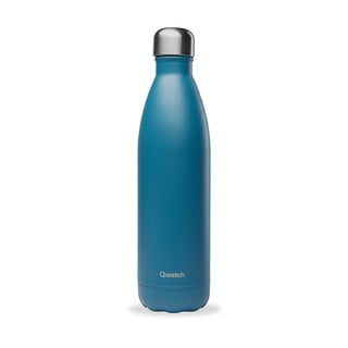Niebieska butelka podróżna ze stali nierdzewnej 750 ml Matt – Qwetch