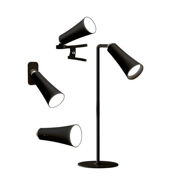 Czarna lampa stołowa LED (wysokość 47,5 cm) 4in1 – Brandani