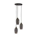 Ciemnoszaro-brązowa lampa wisząca ze szklanym kloszem ø 35 cm Lukaro – Light & Living