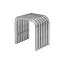 Metalowe krzesło ogrodowe w kolorze srebra Nokk – noo.ma