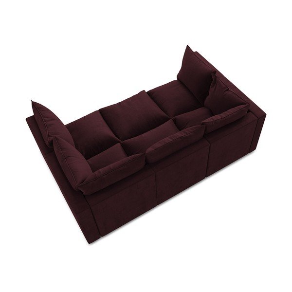 Bordowa sofa 255 cm Manao – Makamii-image-3