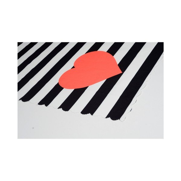 Bieżnik z mikrowłókna Minimalist Cushion Covers Stripes with Heart, 45x145 cm-image-1