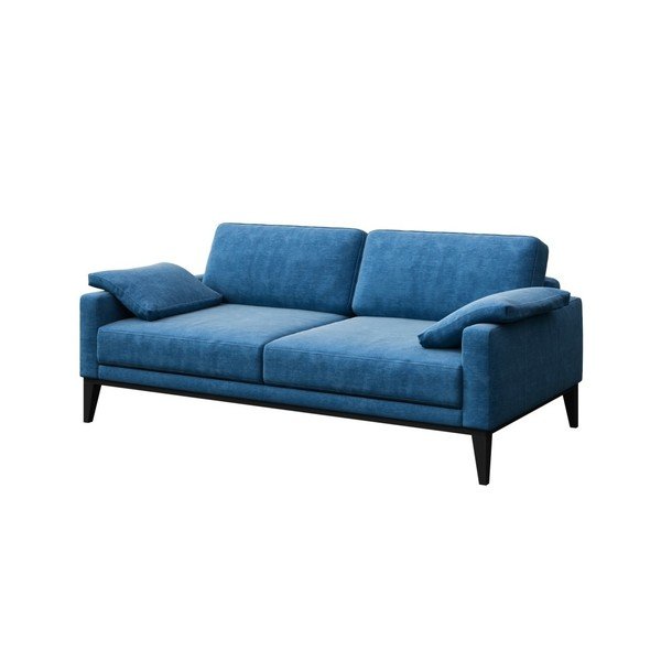 Niebieska sofa 2-osobowa z drewnianymi nogami MESONICA Musso Regular-image-1