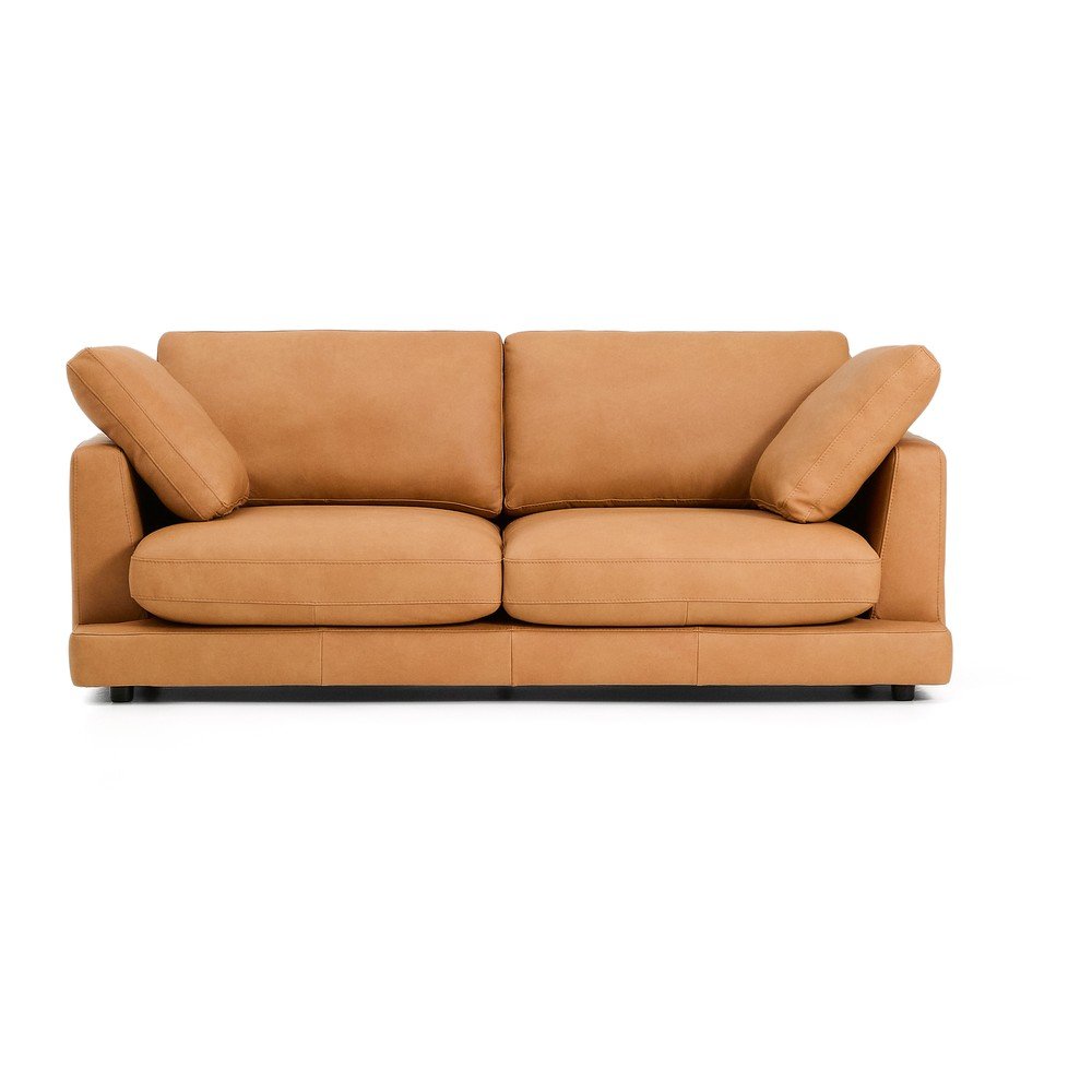 Brązowa skórzana sofa 210 cm Gala – Kave Home (zdjęcie 3)