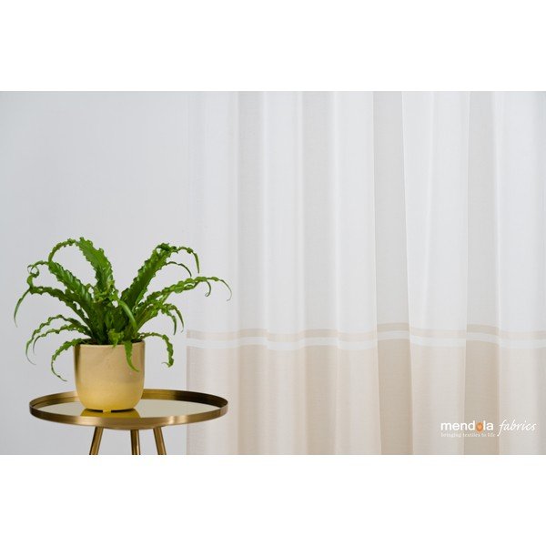 Biało-beżowa firanka 300x260 cm Sanova – Mendola Fabrics-image-3