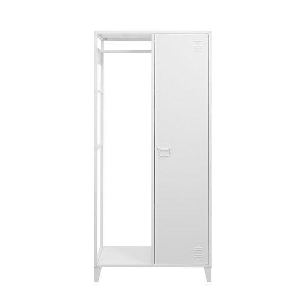 Biała metalowa szafa otwarta 80x175 cm Salino – Støraa