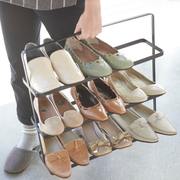 Czarny metalowy regał na buty Tower Shoe Rack – YAMAZAKI-image-4
