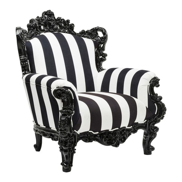 Czarno-biały fotel Kare Design Mink