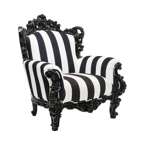 Czarno-biały fotel Kare Design Mink