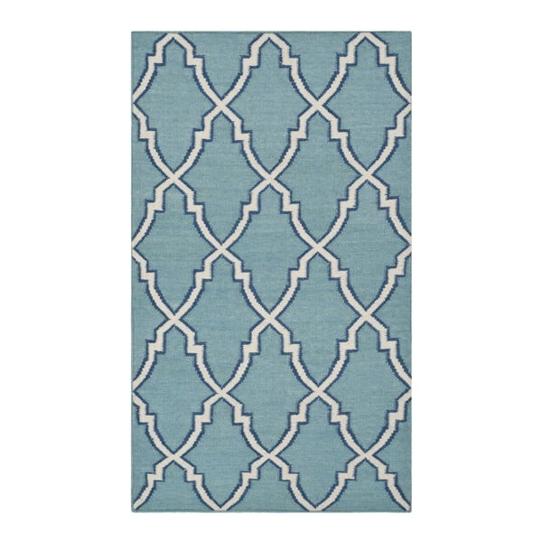 Niebieski dywan wełniany Safavieh Nico, 121x76 cm