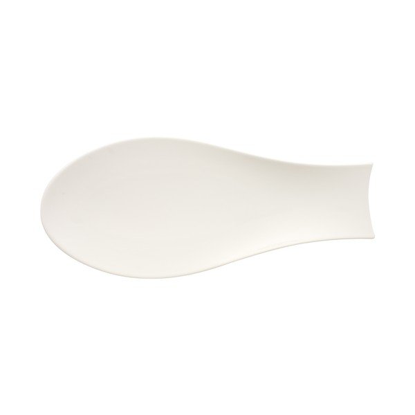 Biały porcelanowy talerz Villeroy & Boch Flow, 43x19 cm