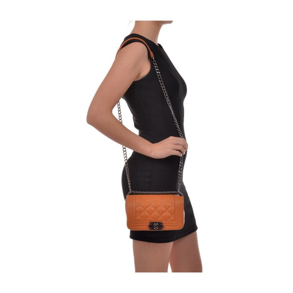 Brązowa skórzana kopertówka Isabella Rhea Mari-image-4