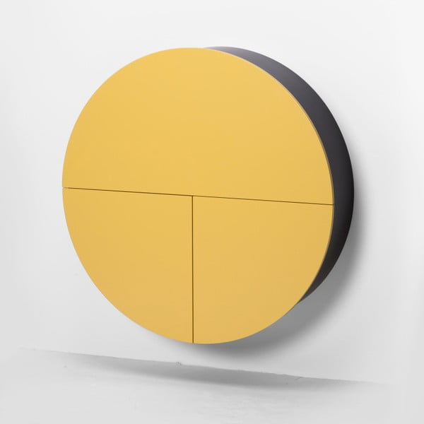 Czarno-żółte wielofunkcyjne biurko ścienne EMKO Pill-image-1