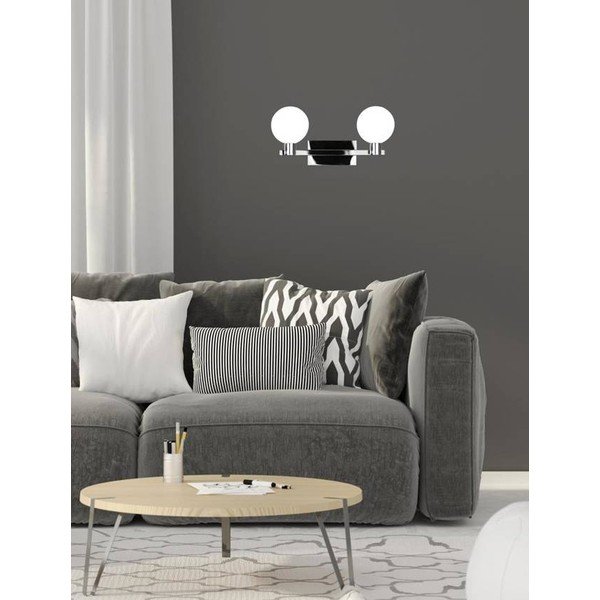 Lampa sufitowa w kolorze srebra ze szklanym kloszem 15x33.5 cm Maldus – Candellux Lighting-image-1