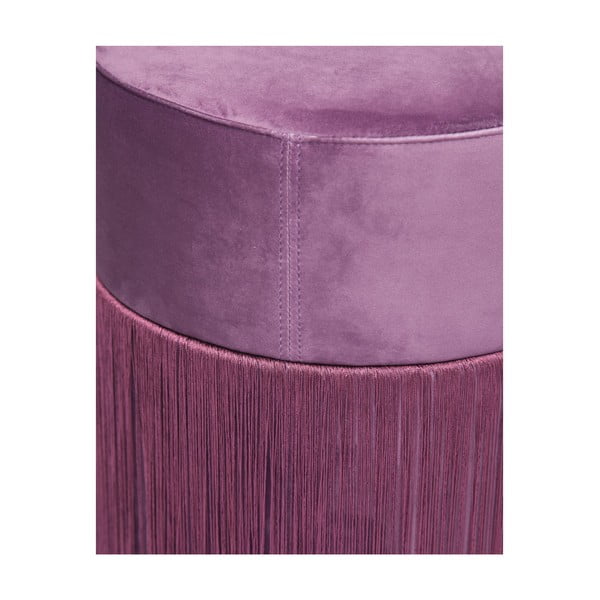 Fioletowy puf z aksamitnym obiciem Velvet Atelier, ø 36 cm-image-1