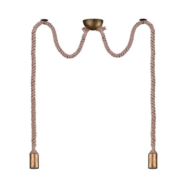 Lampa wisząca w kolorze mosiądzu ø 12 cm Rope – Trio-image-2