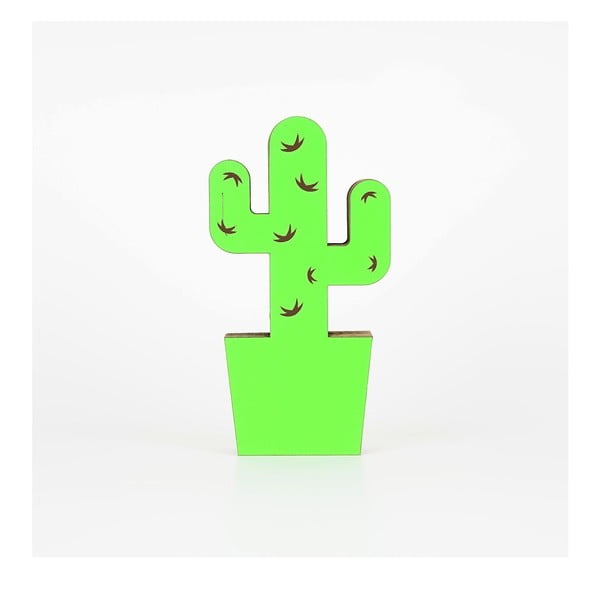 Zielona dekoracja z kartonu w kształcie kaktusa Dekorjinal Pouff Cactus, 25x13 cm