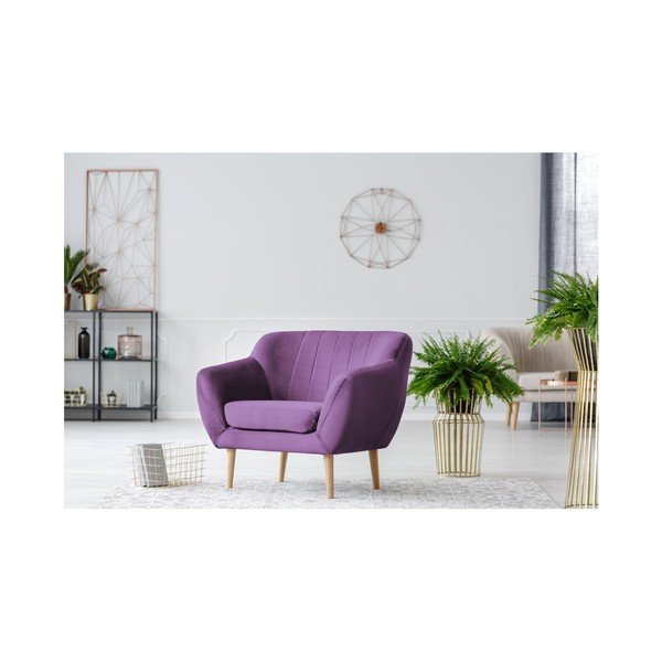 Fioletowy fotel Mazzini Sofas Benito-image-2