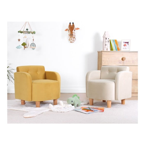 Kremowy fotel dziecięcy Volie – Artie-image-3