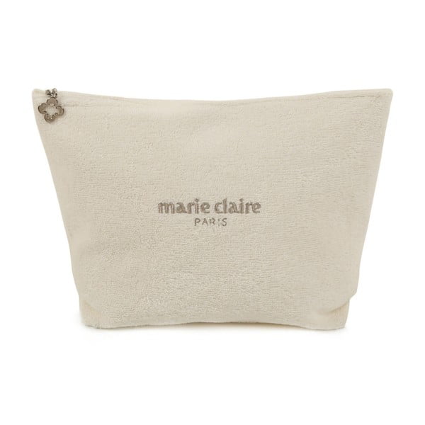 Kremowa kosmetyczka z edycji specjalnej Marie Claire, długość 32 cm
