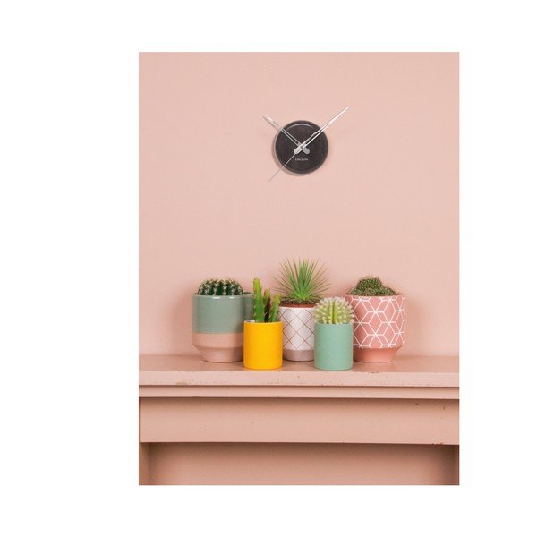 Czarny zegar Present Time Marble Dot-image-2