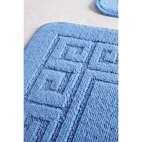 Niebieski dywanik łazienkowy 50x70 cm Ethnic – Foutastic-image-2