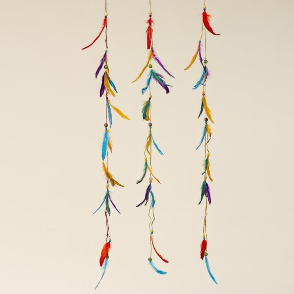 Zestaw 3 wiszących dekoracji Boltze Feather