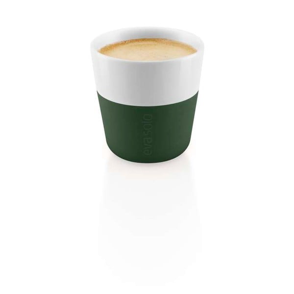 Biało-zielone porcelanowe filiżanki zestaw 2 szt. na espresso 80 ml – Eva Solo