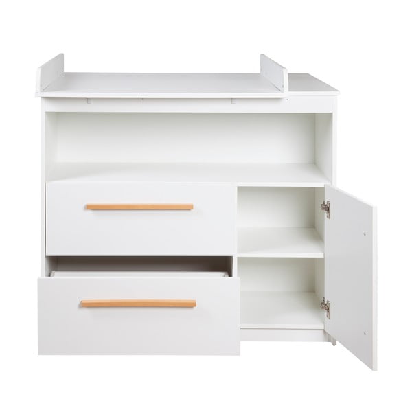 Biała niska komoda dziecięca 107x98 cm Lilo – Roba-image-3