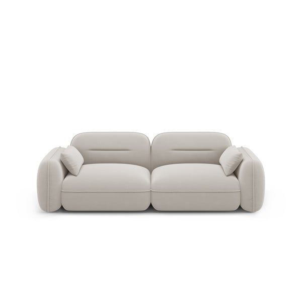 Kremowa aksamitna sofa 230 cm Audrey – Interieurs 86