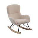 Beżowy dziecięcy fotel bujany z materiału bouclé Rocky – Vipack