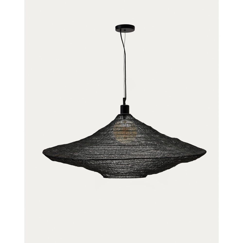 Czarna lampa wisząca ø 87 cm Makai – Kave Home (zdjęcie 4)