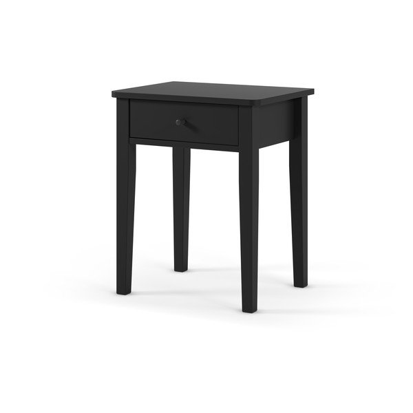 Czarna szafka nocna z matowym wykończeniem Bart – Marckeric-image-2