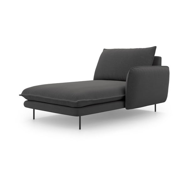 Ciemnoszary szezlong Cosmopolitan Design Vienna, prawostronny-image-2